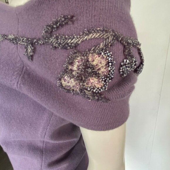 Heidi Weisel Purple Cashmere Silk Skirt and Top - Picture 4 of 12